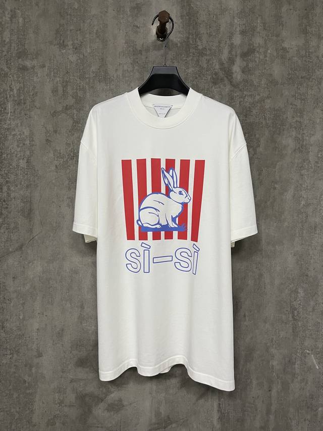 P170-春夏新款 重磅400G短袖 Bottega Veneta葆蝶家动物图案圆领短袖T恤 面料高定超重磅全棉双纱紧密新疆棉 克重400克 搭配2*2索罗娜罗