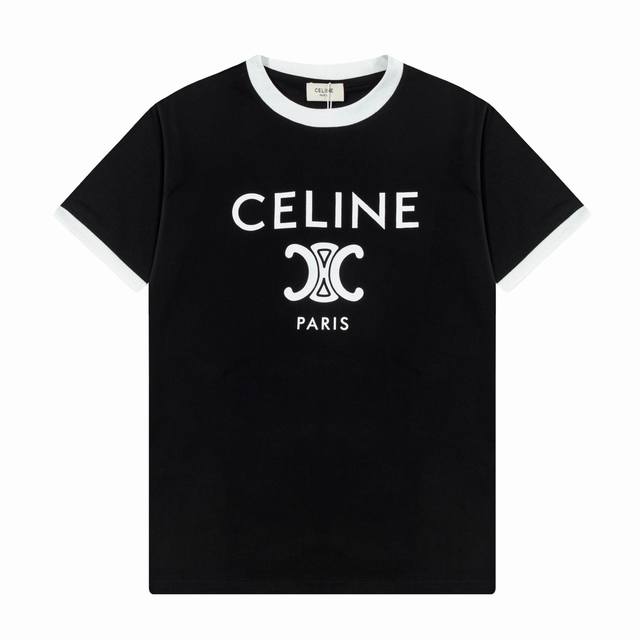110 女款 隔天到 Celien 赛琳 2025新款 50支双冰爽棉170G面料 字母印花 标志品牌字母Logo印花工艺标识 官方同步 高版本 时尚个性 百搭