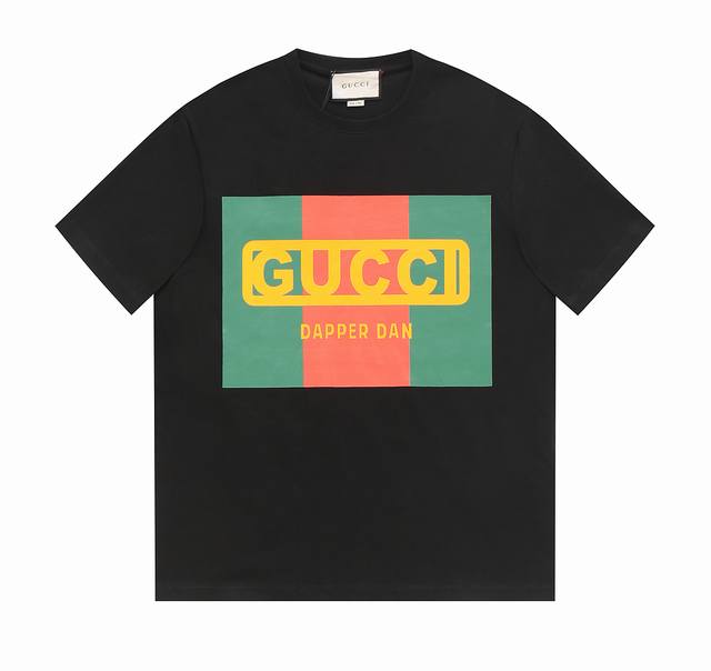 P100 顶级版本.官网品质 Gucci 古驰 24Ss官网同步新款双G印花春夏款 240G双纱纯棉面料，高工艺定位在货。顶代级购版本 印花直喷进口机器定位后
