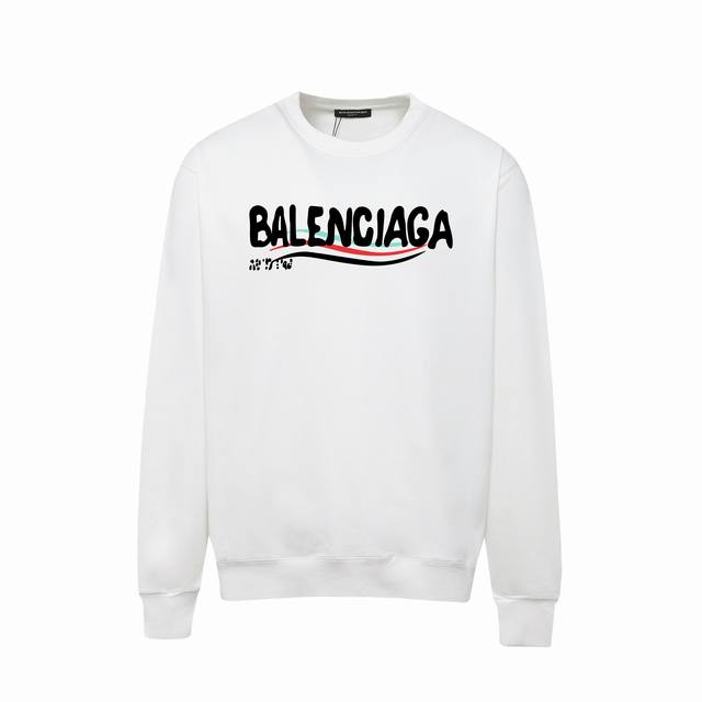 7126# P150 ，Balenciaga巴黎世家印花圆领毛圈卫衣 1:1对版面料400克毛圈高克重百分百纯棉 提前做过预缩水1×1双纱洗一辈子都不会变形的