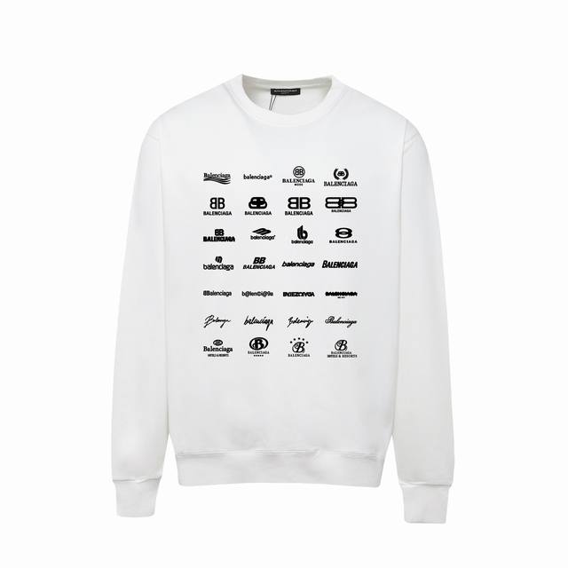 791# P150 ，Balenciaga巴黎世家印花圆领毛圈卫衣 1:1对版面料400克毛圈高克重百分百纯棉 提前做过预缩水1×1双纱洗一辈子都不会变形的 男