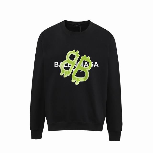 749# P150 ，Balenciaga巴黎世家印花圆领毛圈卫衣 1:1对版面料400克毛圈高克重百分百纯棉 提前做过预缩水1×1双纱洗一辈子都不会变形的 男