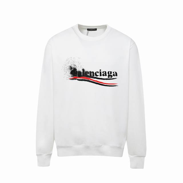 707# P150 ，Balenciaga巴黎世家印花圆领毛圈卫衣 1:1对版面料400克毛圈高克重百分百纯棉 提前做过预缩水1×1双纱洗一辈子都不会变形的 男
