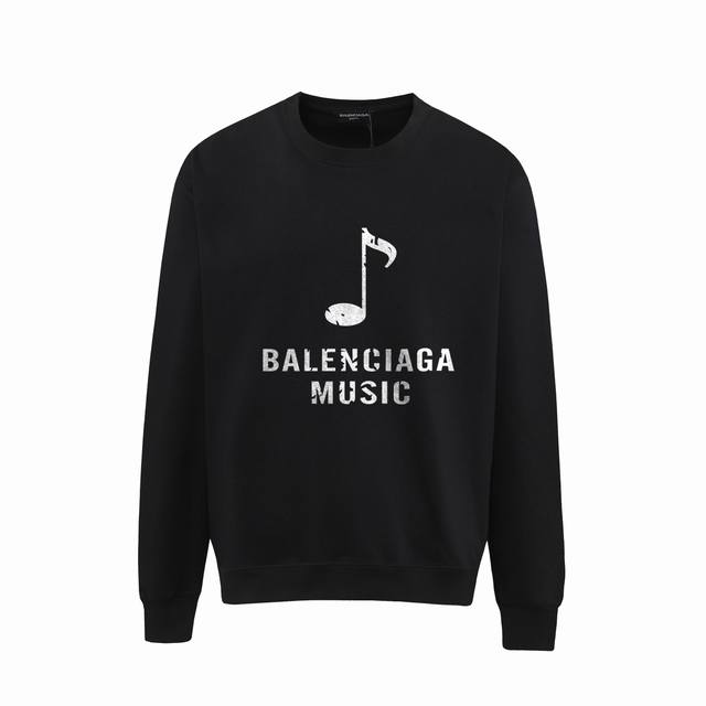 725# P150 ，Balenciaga巴黎世家印花圆领毛圈卫衣 1:1对版面料400克毛圈高克重百分百纯棉 提前做过预缩水1×1双纱洗一辈子都不会变形的 男