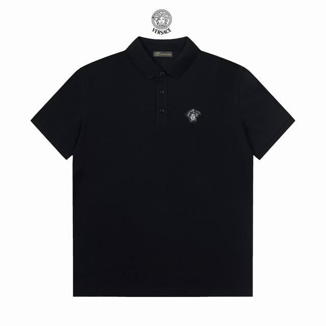 P130 Versace 范思哲经典Logo 精美Polo衫 升级，灵感源自八十年代复古 原版面料 官方同款 定制 同缸染面料 手感非常舒服 春夏最新砖柜同步