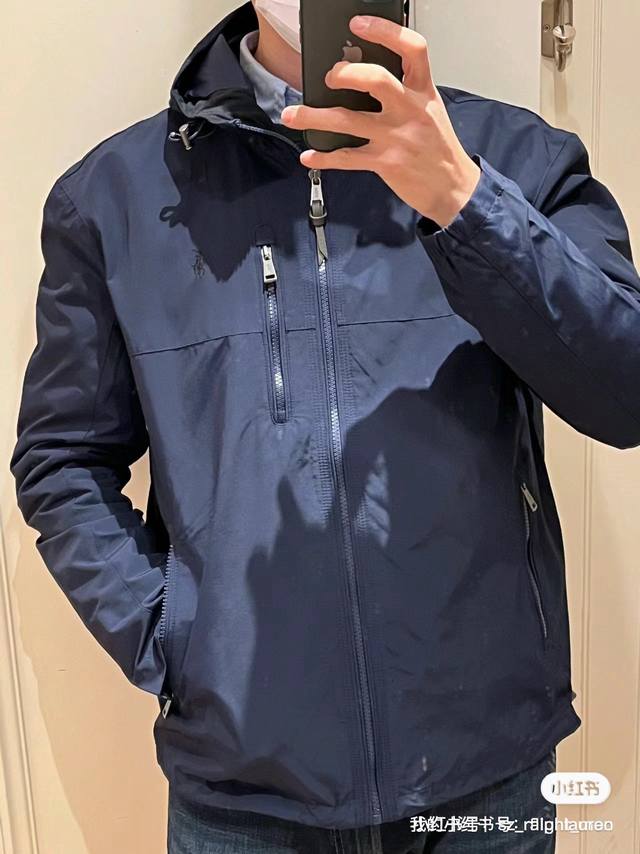 P230 模特图 款号：Ys125 Ralph Lauren拉夫劳伦刺绣小马标连帽拉链外套夹克休闲风衣防水硬壳冲锋衣