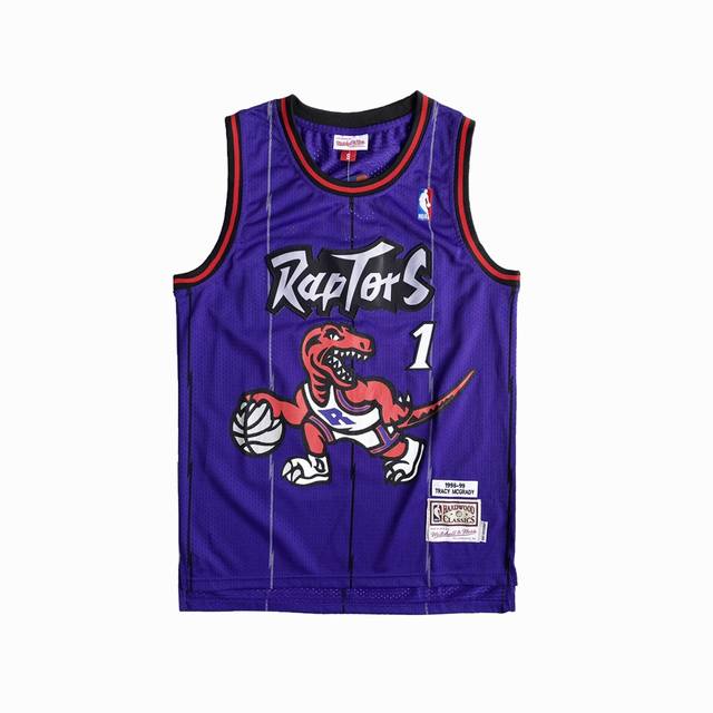 70 款号S01 顶级刺绣版本 白底细节图 Nba猛龙麦迪特别限定刺绣1号球衣 专柜Zp一比一 Nba耐克Nike篮球衣 球衣 超透气网眼面料 赶快入手 经典配