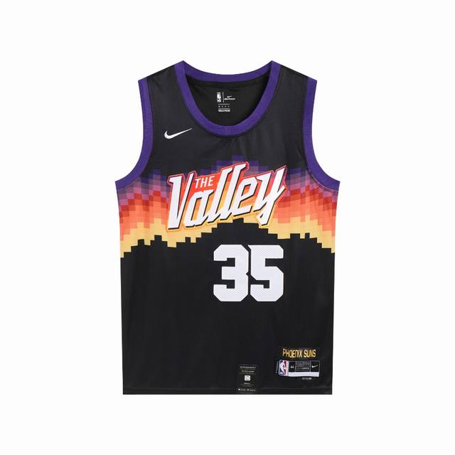 70 款号S35 顶级刺绣版本 白底细节图 独家上新 耐克×Nba太阳杜兰特35号复古球衣 菲尼克斯太阳 死神杜兰特35号球衣 专柜Zp一比一 Nba耐克Nik