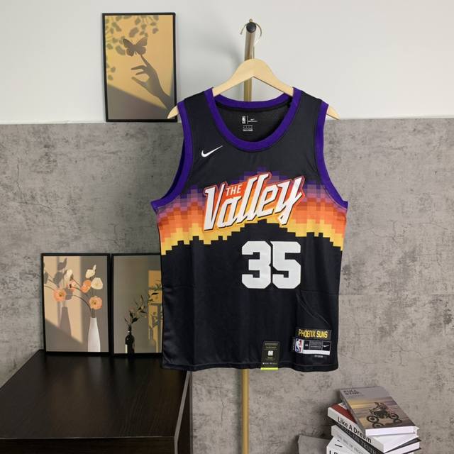 70 款号S35 顶级刺绣版本 挂拍图 独家上新 耐克×Nba太阳杜兰特35号复古球衣 菲尼克斯太阳 死神杜兰特35号球衣 专柜Zp一比一 Nba耐克Nike篮