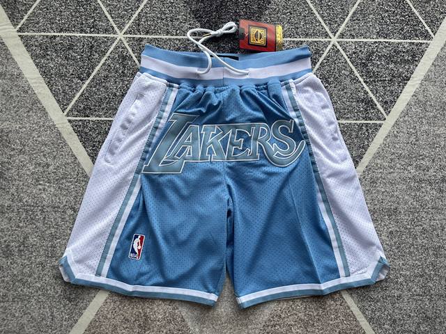 90 款号：K74 顶级刺绣版本 Just Don Nba Los Angeles Lakers Team Shorts 科比詹姆斯主场客场Nba 洛杉矶湖人队