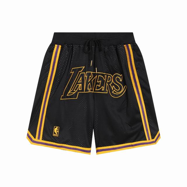 90 款号K15 顶级刺绣版本 白底细节图 Mitchell&Ness×Just Don联名款 20官网最新款高街复古篮球裤Just Don X Nba 洛杉矶