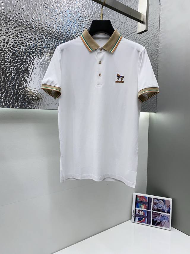 P210 爱马仕 25Ss夏季男士经典款Polo短袖 采用客供珠地面料 胸口 品牌字母图案 手感柔软舒适透气。。码数M-3Xl
