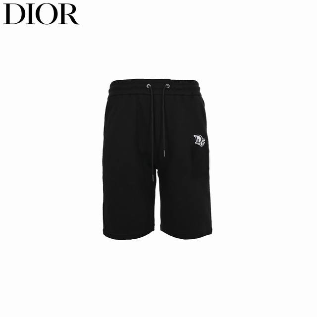 180 Dior 迪奥 24Fw绣花徽标短裤 字母Logo标识徽章采用刺绣方式设计, 定制360克面料 单独开模订制版布辅料 三标齐全 Os版型设计 男女同款