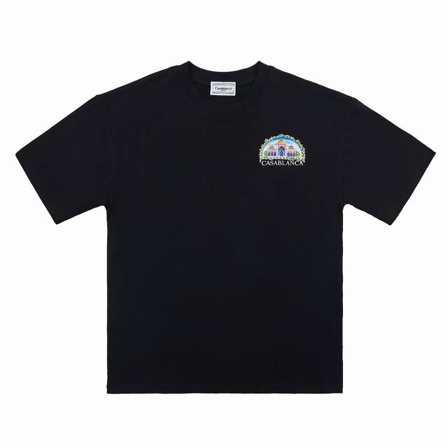 160 Casablanca 卡萨布兰卡25Ss 梦幻城堡 印花短袖 简约的时尚元素设计凸显精简,隶属今夏高颜值单品. 客供优质针织棉320G面料,手感顺滑细腻