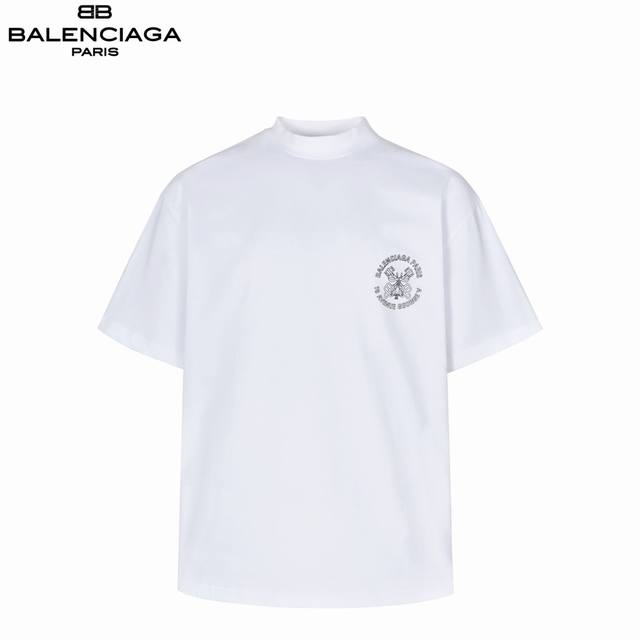 : 170 Balenciaga 巴黎世家 25Ss 剪刀标语短袖 面料采用进口机器织造而成，布面纹路的独特性创造出完美的成衣效果 面料采用净布260克重 ；搭