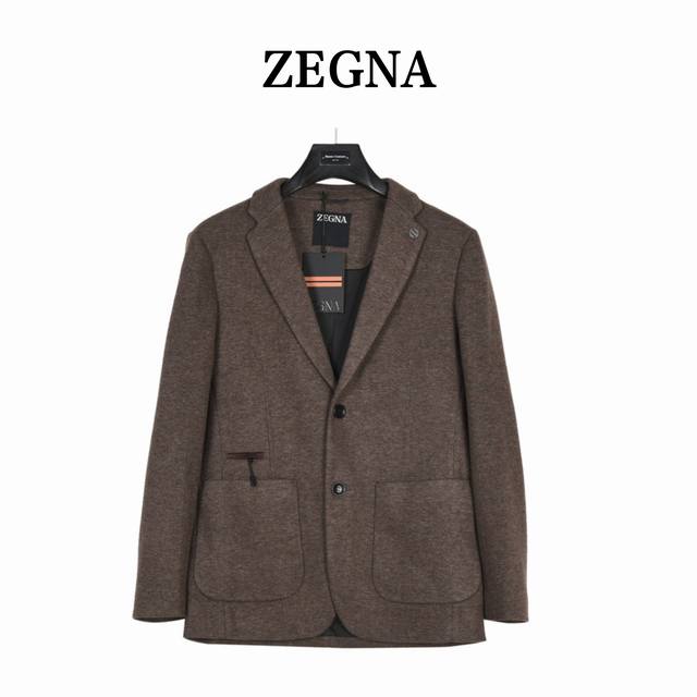 Zegna 杰尼亚秋冬新款袖弯拼接西装 当季新品男士简约百搭商务休闲立领夹棉夹克外套棉衣海外贸易公司品控，出口保加利亚的海外订单，精品稀出，限量发售。 Z家秋