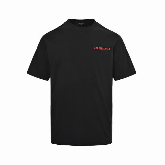 ：160 Balenciaga 巴黎世家 塌塌米刺绣短袖 采用260克精梳棉面料，全棉螺纹，面料洗水，手感柔软，透气舒适。前幅胸口字母绣花小标，后背大标字母刺绣
