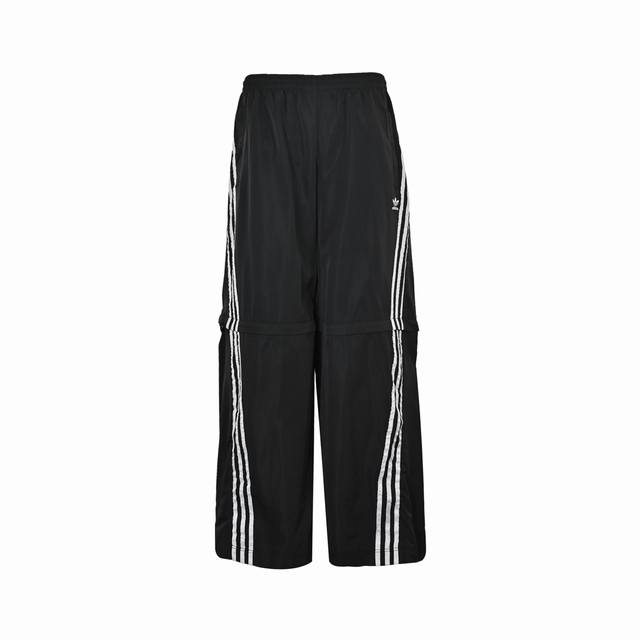 : 310 Adidas 阿迪达斯 三叶草刺绣可拆卸阔腿长裤 1：原版三叶草Logo定制Ykk双开拉链 胸口Logo刺绣设计 经典落肩三条杠设计 复古时尚 2：