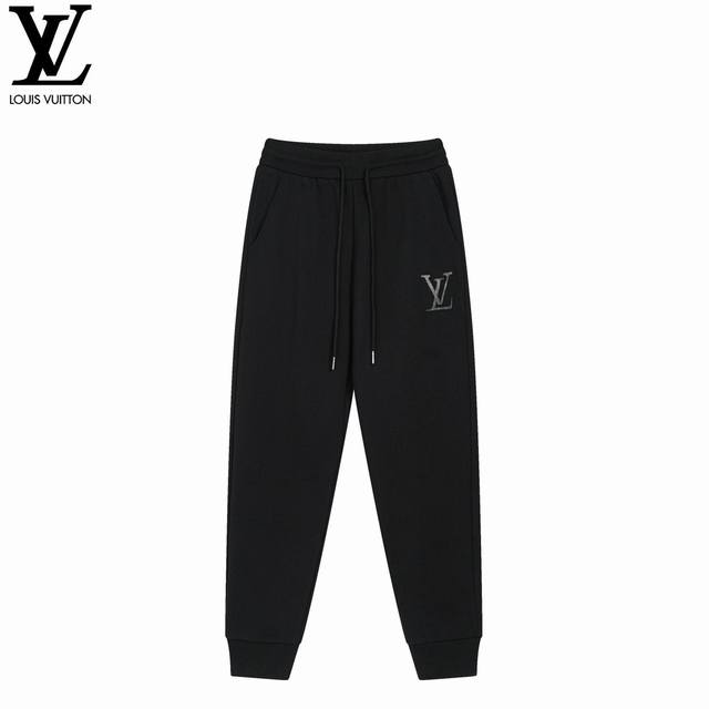 ：260 Louis Vuitton 路易威登 24Ss 字母贴布刺绣长裤 字母贴布刺绣 Logo标识。长裤、高品质360克纯棉卫衣布、特别手感、超级质感 舒适