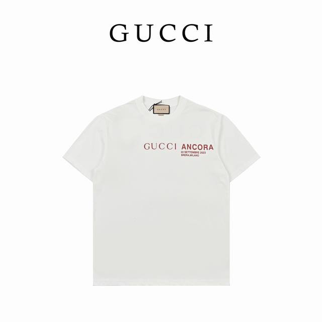 170 Gucci古驰经典前后字母Logo圆领短袖 Gucci Uniform[工作服] Gucci 春夏是创意总监 Sabato De Sarno上任后的首个