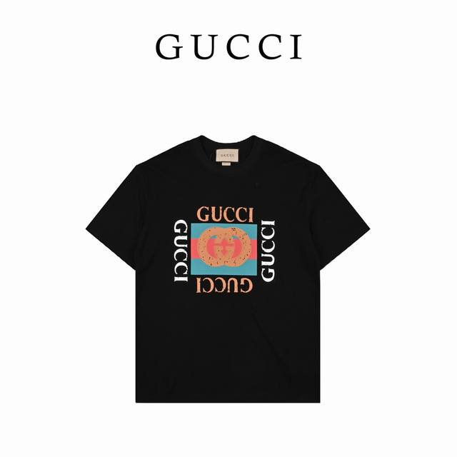170 Gucci古驰 24Ss方块锁扣圆领短袖 选用客供定制针织100%纯棉面打造,面料手感细腻，厚实有质感的纯棉布 高密度的机织工艺，如棉絮般柔紧致舒适 有
