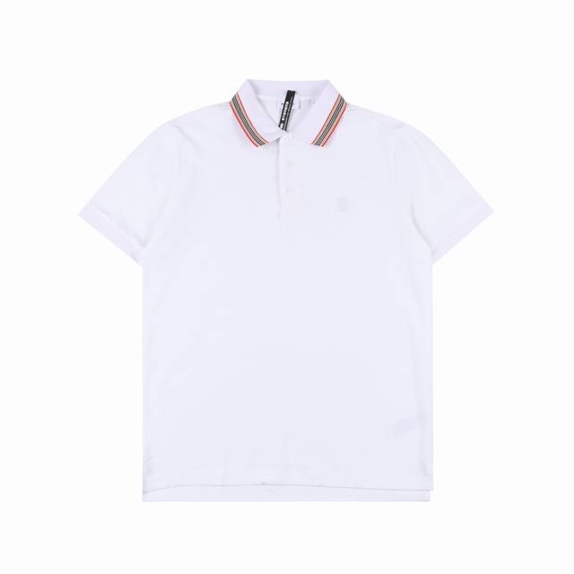 210 Burberry 巴宝莉 胸口小刺绣短袖Polo衫 选用棉质珠地网眼布打造，定制材质260G长绒棉，衣领为双系统提花定织扁机制成，有弹性，不变形，衣服全