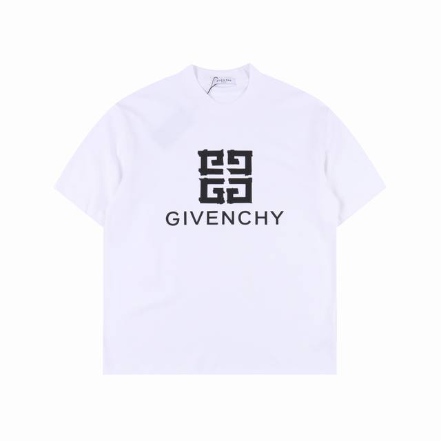 180 Givenchy 纪梵希 4G压胶印花短袖 面料采用270克重精梳棉，定制1*1螺纹，成衣两遍水洗处，面料舒适亲肤无异感，定制定染面料， 纺织密度高，垂