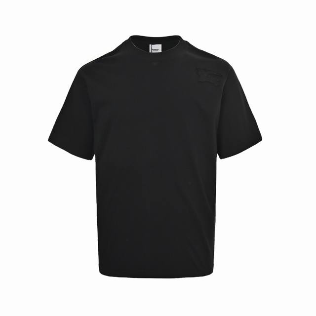 ：160 Burberry 巴宝莉 25Ss 肩膀战马贴布刺绣短袖 面料采用高克重260G重精梳棉，定制1:1螺纹，面料舒适亲肤无异感， 制定染面料，纺织密度高