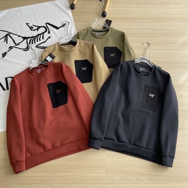 主图250 品质卫衣Arc'teryx 始祖鸟春款三色刺绣Logo长袖柔软男女卫衣上衣 这件卫衣，让你舒适到不想脱！鸟家同款品质面料 高弹空气棉，轻盈柔软，仿佛