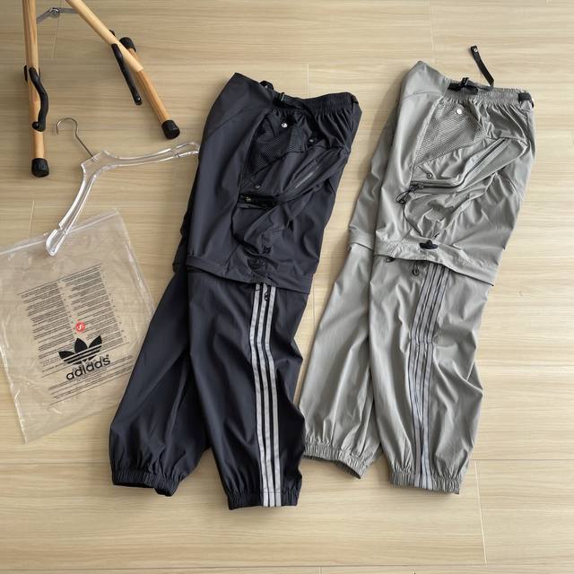 细节图310 潮人必备25Ss Hamcus X Adidas Jacket 三叶草 阿迪达斯 &联名末世废土风轨界勘测作业多功能长裤春夏季可拆卸工装裤Capp