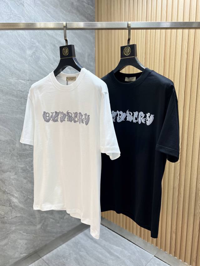 P230Burberry 巴宝莉 2025年春夏新品上新 三标齐全 圆领短袖T恤 好货不用过多介绍 看细节 专柜码数：M-Xxxl 175 140建议L