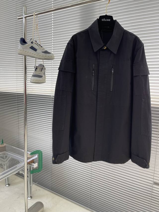 P430 -Balenciag 25Ss新款纯色单排扣拉链长袖夹克外套，宽松版型 高版本！ 码数：S.M.L.Xl. 尺码