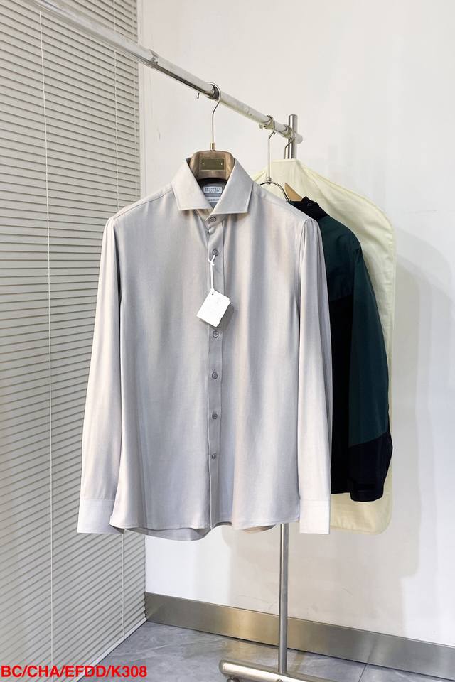 P300 K308 Bcbrunello Cucinelli男士高端商务休闲长袖衬衫，系出名门，纯正血统品质，意大利原产出品，25新品！ 颇具意大利典型风格的时