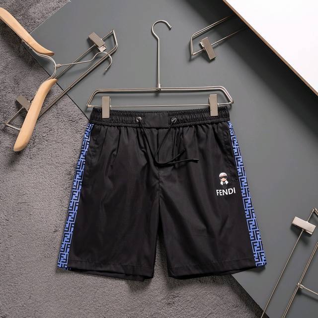90 Fendi 芬迪 春夏季新款休闲高品质速干裤梭织面料 沙滩裤，超高端品质3D数码印花工艺制作而成，原版复刻、整体提花最新字母联盟Logo图案设计，纤维面料
