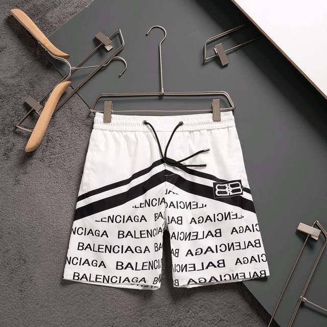 90 Balenclaga 巴黎 春夏季新款休闲高品质速干裤梭织面料 沙滩裤，超高端品质3D数码印花工艺制作而成，原版复刻、整体提花最新字母联盟Logo图案设计
