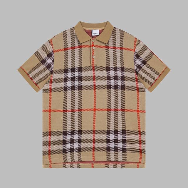 P170 高版本 Burberry巴宝莉早春针织格纹Polo Bur王牌渠道 秒杀市面上一切版本 只能说根本就不是一个级别的存在 不管是材质还是细节还原度以及工