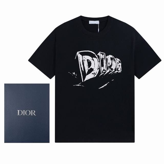120 高品质 Dio 迪奥 Fall23 Tears系列 Logo涂鸦T恤 ，本期最火爆Tears系列，面料采用纯棉精梳棉面料，印花采用进口最新油画涂鸦工艺，
