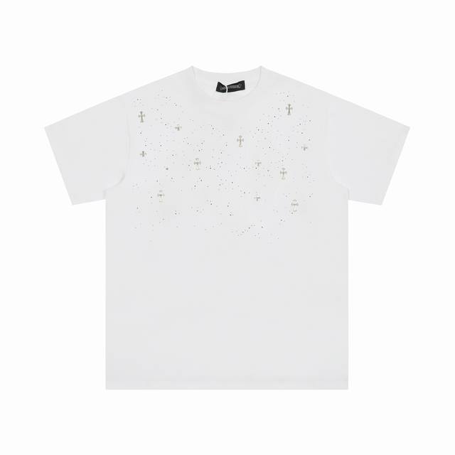 Ke992 P130 Chrome Hearts Ch 克罗心重工绣花短袖背后重工贴布立体短袖 正确配置 市场最高版本 2025克罗心正品包装 原版开模 定制五