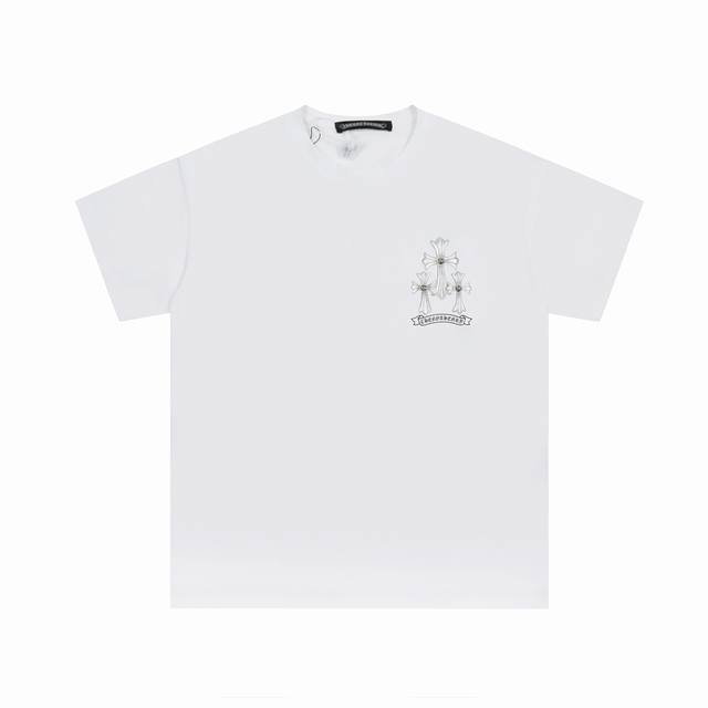 Ke258 P120 Chrome Hearts Ch 克罗心重工镀银发泡短袖背后十字架贴布立体短袖 正确配置 市场最高版本 2025克罗心正品包装 原版开模