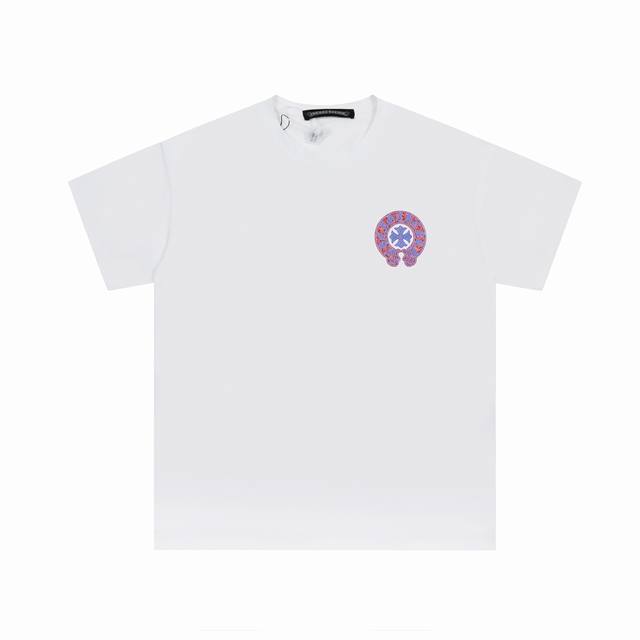 Ke231 P120 顶级版本 Chrome Hearts Ch 克罗心重工立体胶印绣花短袖背后贴布立体短袖 正确配置 市场最高版本 2025克罗心正品包装 原