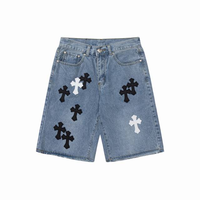 Ke926# P140 市面唯一正确皮标版本 Chrome Hearts Ch 克罗心 十字架刺绣做旧牛仔裤 顶级天花板品质 100%对版 正确版本他来咯！ 相