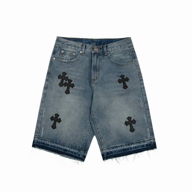 Ke920# P140 市面唯一正确皮标版本 Chrome Hearts Ch 克罗心 十字架刺绣做旧牛仔裤 顶级天花板品质 100%对版 正确版本他来咯！ 相