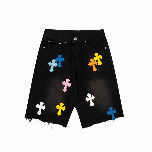Ke922# P140 市面唯一正确皮标版本 Chrome Hearts Ch 克罗心 十字架刺绣做旧牛仔裤 顶级天花板品质 100%对版 正确版本他来咯！ 相