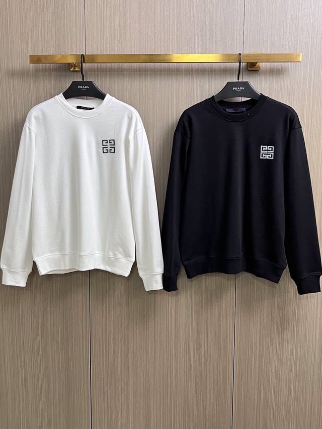 支持年后退换 P170 纪梵希 Ss秋冬季时尚长袖卫衣 高端定制经典系列，时尚有型 经典圆领款式，简单大方，胸前经典品牌高档Logo设计 采用高档内里毛圈保暖极