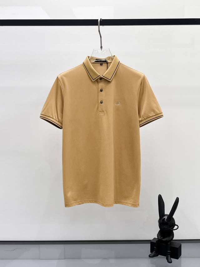 P250 杜嘉班纳 Dg %新疆长绒棉 面料柔软舒适透气 2025 夏季 限量款短袖Polo系列 ：-