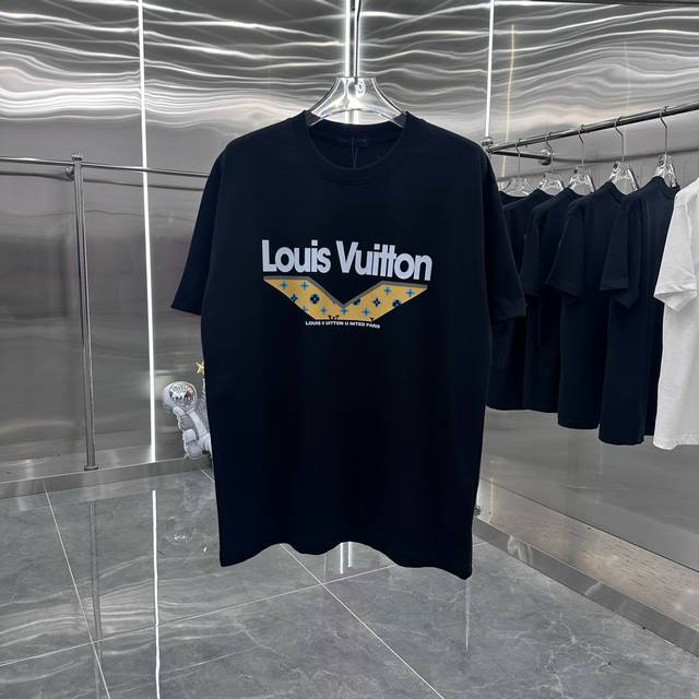 P120 1V 2025春夏新新款 个性印花 260克定制面料 男女同款宽松版 S M L Xl Xxl 五个码 黑色 白色 灰色