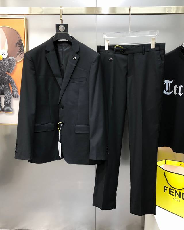 整套 P850 上衣 P620 西裤 P300 D*Or 迪奥2025早春新款原单男士商务休闲西装套装 西服外套西裤 可拆开售卖官网同步售卖 高端定制 时尚百搭