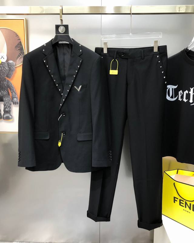 整套 P910 上衣 P660西裤 P300 V*Lentino 华伦天奴早秋新款原单男士商务休闲西装套装 西服外套西裤 可拆开售卖官网同步售卖 高端定制 时尚