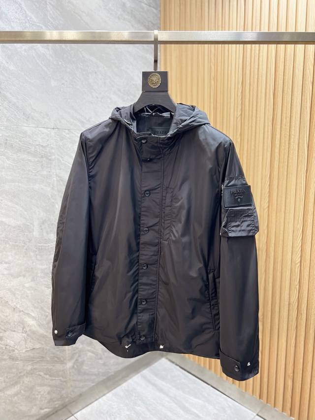 P460Prada 普拉达 2025年春夏新品上新 三标齐全 夹克外套 好货不用过多介绍 看细节 专柜码数：M-Xxl 175 140建议L，