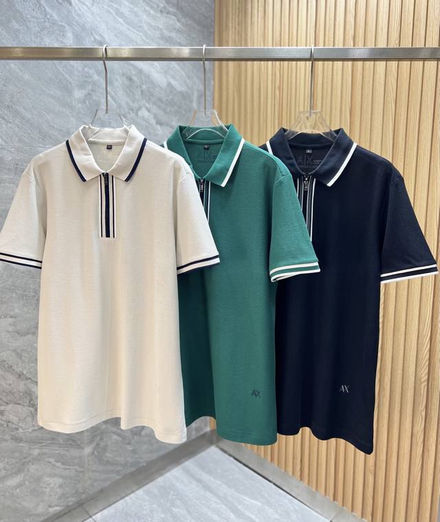 P230Armani 阿玛尼 2025年春夏新品上新 三标齐全 翻领短袖Polo衫 好货不用过多介绍 看细节 专柜码数：M-Xxxl 175 140建议L，